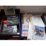 An interesting selection of RMS Queen Mary memorabilia. Various hardback and other volumes