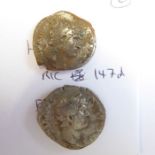 Ten Hadrian denarii from the Lincolnshire 2018 hoard. (Rome mint). (Brit. Mus. cat. # 244-245 and