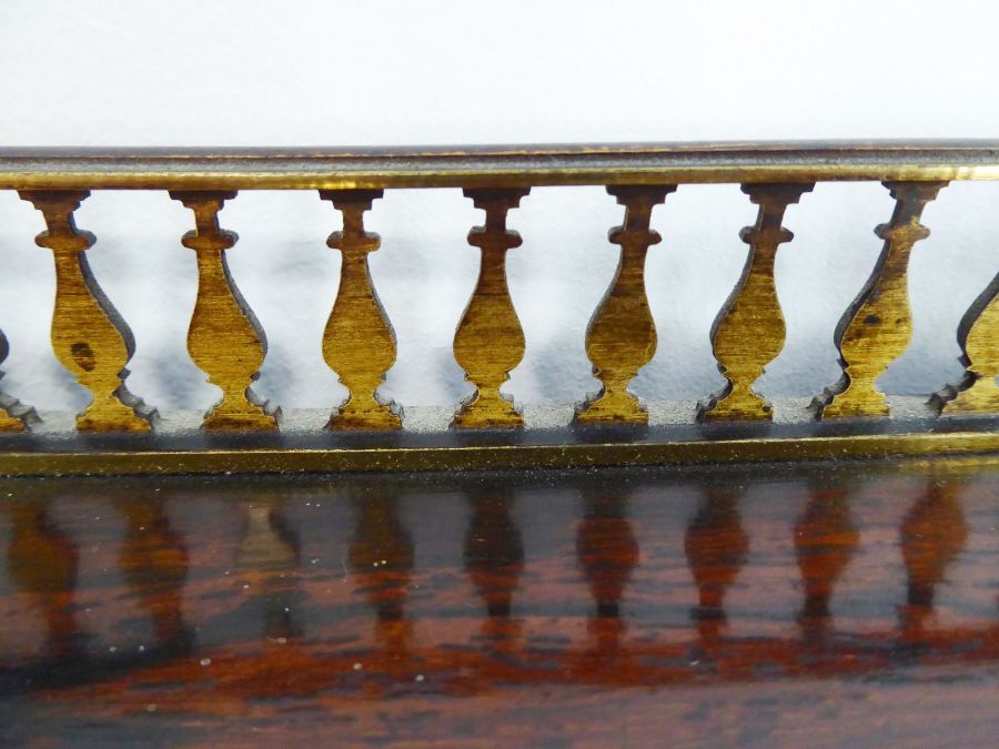 A fine early 19th century Regency period rosewood breakfront chiffonier; the three-quarter pierced - Image 13 of 13