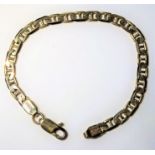 A 14-carat gold flat link bracelet (11.25g)