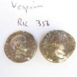 Eight Vespasian denarii from the Lincolnshire 2018 hoard. (Rome mint). (Head of Vespasian,