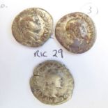 Nine Vespasian denarii from the Lincolnshire 2018 hoard. (Rome mint). (Head of Vespasian, laureate,