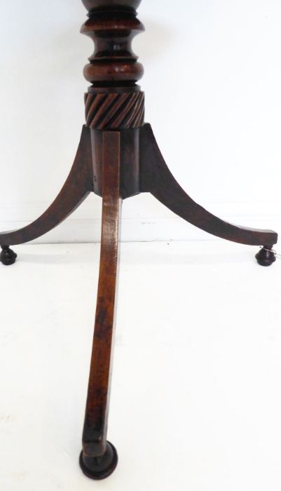 A late 18th / early 19th century circular oak-topped drinking-table; the slightly dished top above a - Image 4 of 6
