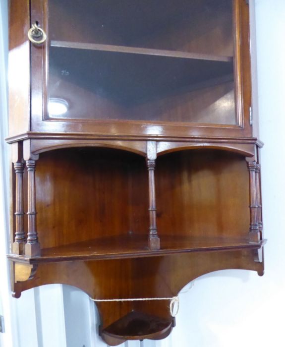 A late 19th / early 20th century mahogany hanging corner cupboard by Liberty & Co. (London); the - Image 3 of 4
