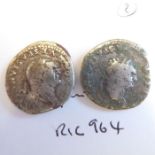 Thirteen Vespasian denarii from the Lincolnshire 2018 hoard. (12 Rome mint and 1 Lyon). (Brit. Mus.