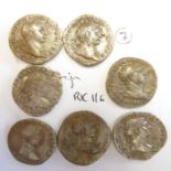 Ten Trajan denarii from the Lincolnshire 2018 hoard. (Rome mint). (Brit. Mus. cat. # 137 and 139)