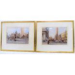 John FULLEYLOVE (1845-1908), a pair of gilt framed and glazed studies 'St Mark's Square Venice'