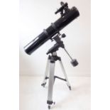 A large fully adjustable professional-style Europa telescope; mounted upon an adjustable gazer