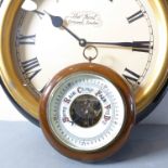 A 20th century Seikosha mahogany-cased drop-dial eight-day wall clock; cream dial with Roman