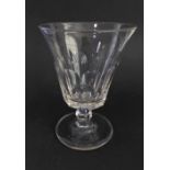 A large 19th century cut-glass rummer