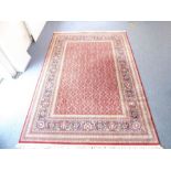 A large red ground Kurdistani Diamant carpet (100% pure New Zealand wool pile, extremely dense