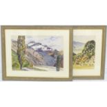 MARK K VENABLES (1917-2003) - a pair of watercolour and ink studies 'From Parnell, Auckland', signed