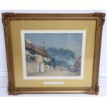 A.M. FOWERAKER (1873-1942), a gilt framed and glazed watercolour study 'Strete, Devon 1908',