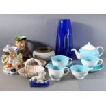 An assortment of mostly ceramics to include a Susie Cooper tea set (teapot, two tea cups and