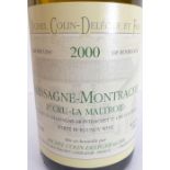 A bottle of La Maltroie 2000 premier cru ­– Chassagne-Montrachet ­–  Bourgogne ­–  Michel Colin-