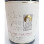 12 bottles of Châteauneuf-du-Pape Clos St. Jean 2007