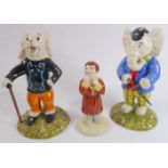 Three Royal Doulton figures – two Rupert the Bear and one from the Snowman Collection: Pong Ping