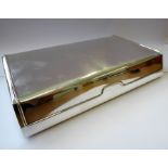 A 1960s Georg Jensen silver box (16.5cm wide x 10cm deep (including slightly slanting front) x 2.