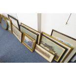 An interesting selection of ten decorative pictures and prints to include hunting and coaching