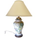 Ex. Jordans Interiors (Vancouver, Canada), a Frederick Cooper made, fine porcelain lamp and shade;