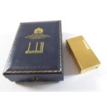 A boxed Dunhill '70' gold-plated lighter