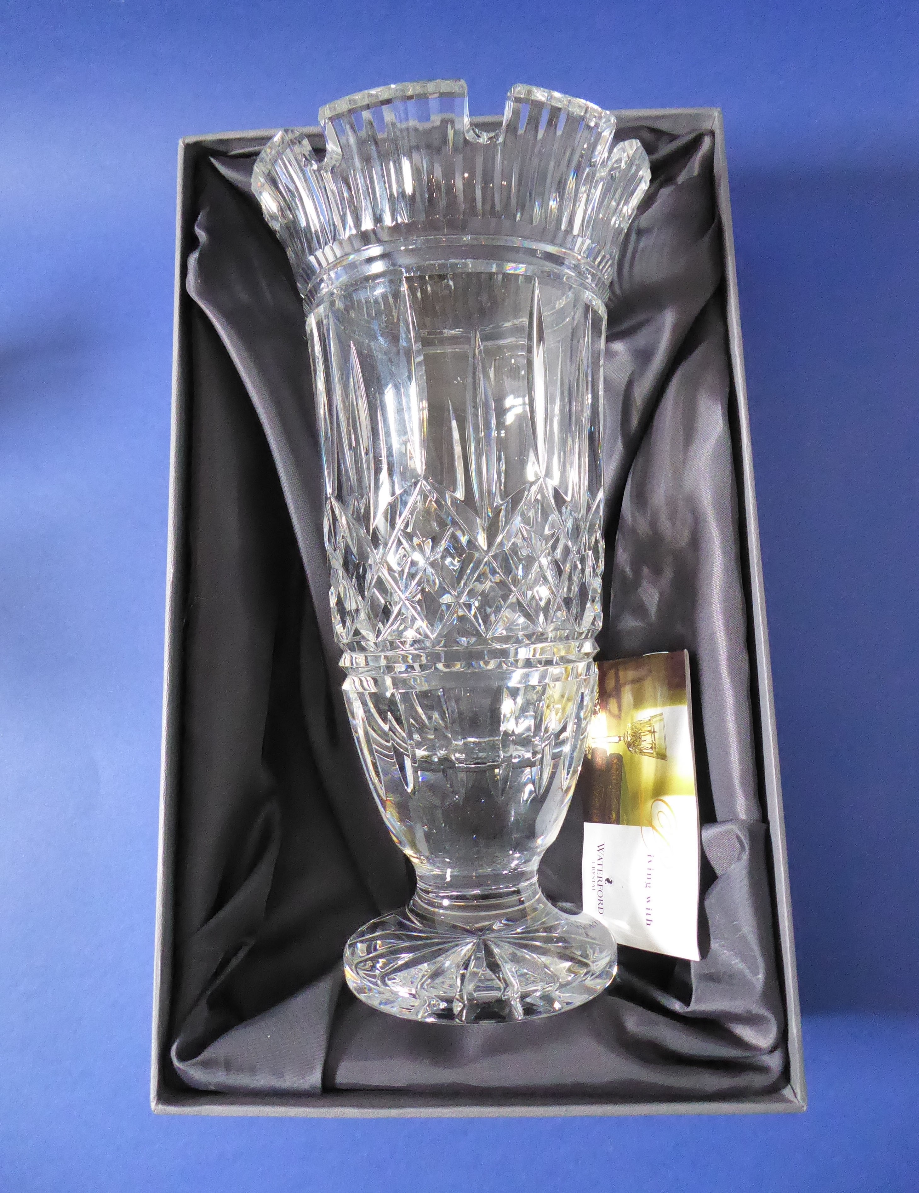 Waterford Crystal, from 'The Romance of Ireland Collection', a boxed Waterford Crystal vase of - Image 2 of 4