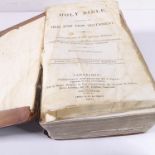 The Holy Bible (1816 Cambridge - J. Smith - Printer to the University) the leather-bound front board