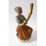 A mid-20th century Royal Copenhagen (Danish factory) porcelain figure of Kristine Svendsdatter (