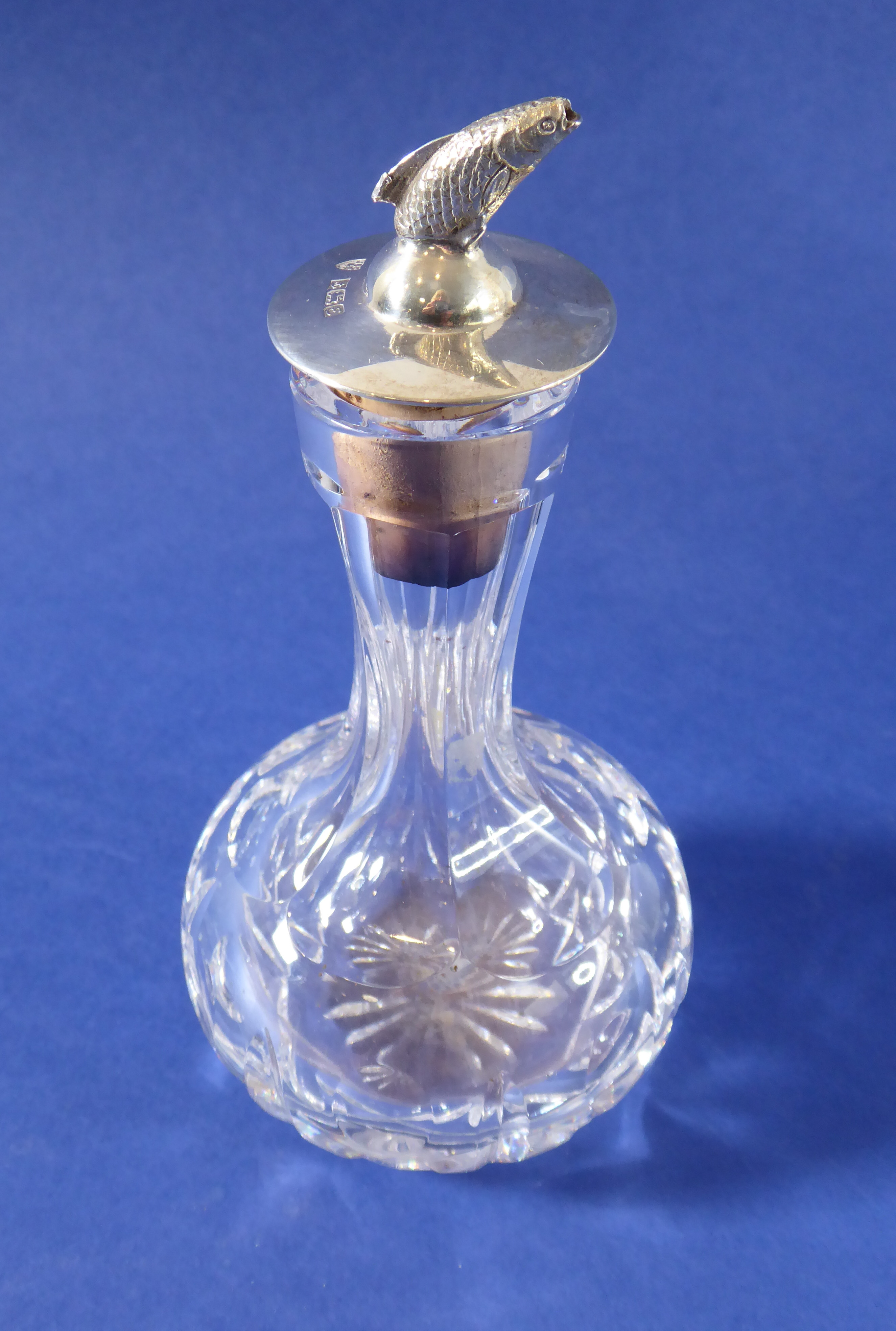 A pair of hexagonal cut-glass decanters (one with Crown Staffordshire 'Brandy' label), together with - Image 2 of 4