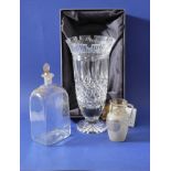 Waterford Crystal, from 'The Romance of Ireland Collection', a boxed Waterford Crystal vase of