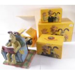 Wallace & Gromit; hand painted boxed figures to include 'Oh what a mess!', 'Shaun's new coat', 'More