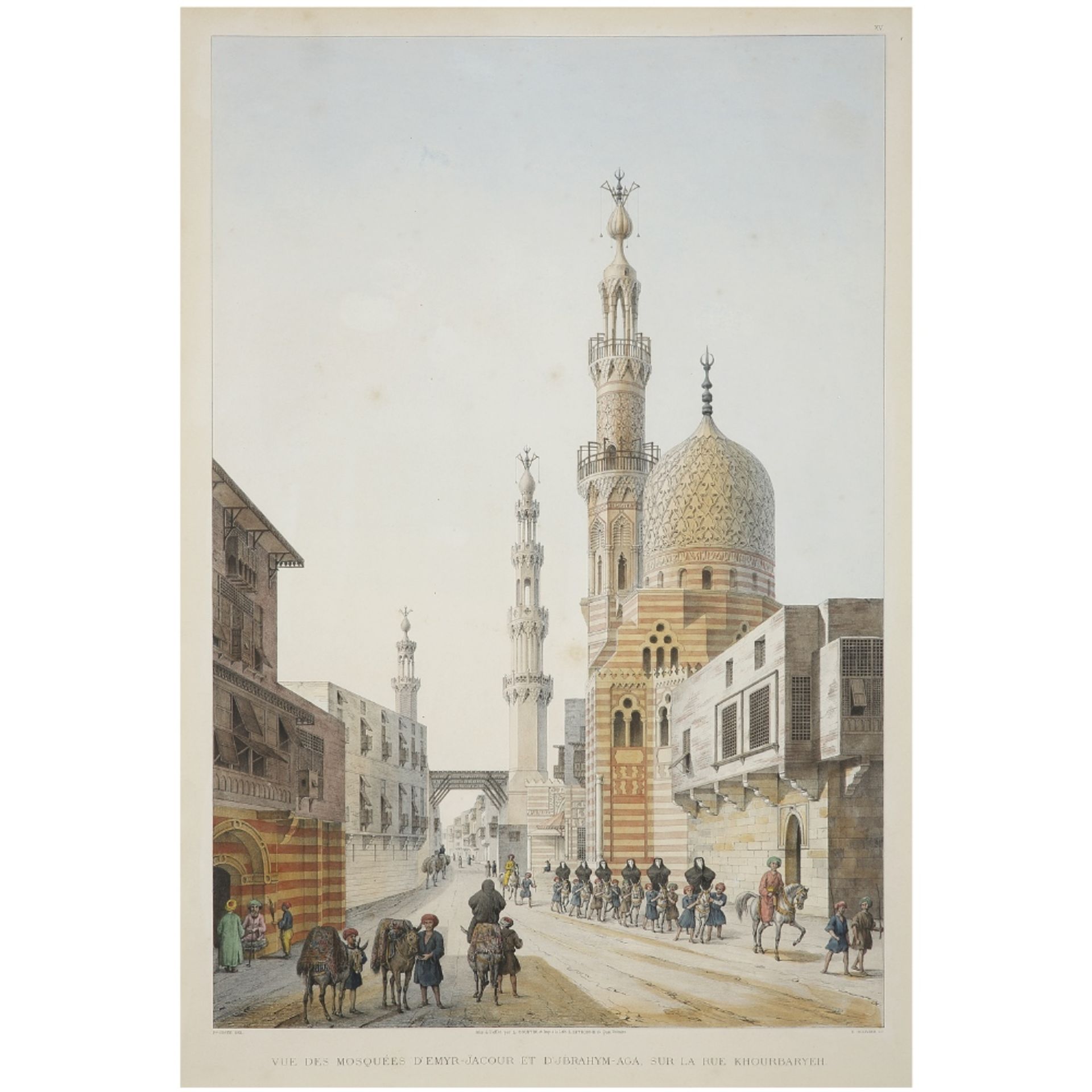 SUITE DE QUATRE GRAVURES EN COULEURS: - DAVID ROBERTS (1796-1864) "MINARETS ET ENTRÉE PRINCIPALE DES - Image 3 of 4