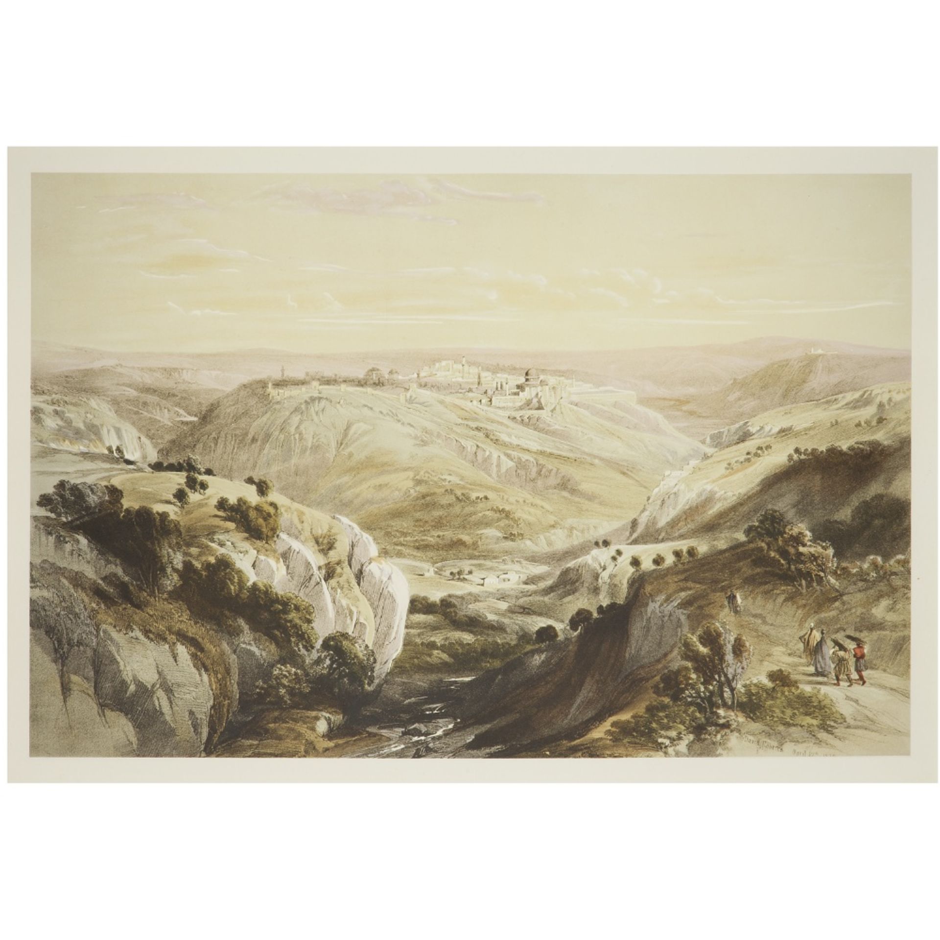 DAVID ROBERTS (1796-1864) SUITE DE QUATRE GRAVURES EN COULEURS: -" ENTRÉE DE PETRA" 16 mars - Bild 5 aus 5