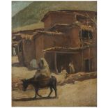 LOUIS-ÉDOUARD BRINDEAU DE JARNY (1867-1943) PROMENEUR DANS LE MELLAH MAROC STROLLER IN THE MELLAH,