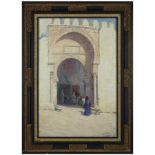 JULIEN STAPPERS (1875-1960) "PORTE DE TUNIS KAIROUAN, TUNISIE" TUNIS GATE, KAIROUAN, TUNISIA Huile
