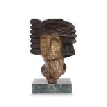 SAAD BEN CHEFFAJ (NÉ EN 1939) "CABEZA DE ATENEA" 2019" HEAD OF ATHENA Épreuve en bronze à double