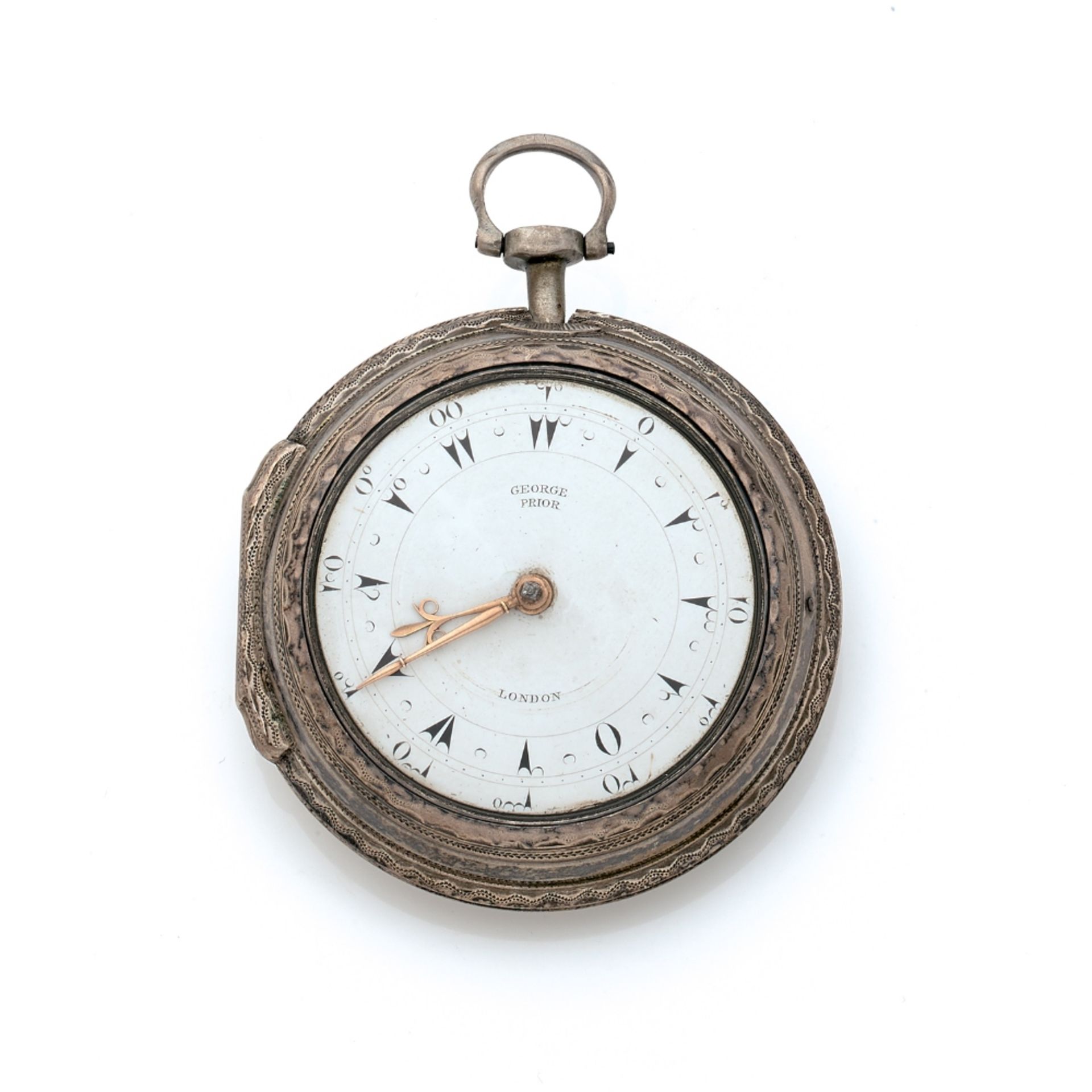 GEORGES PRIOR, LONDON TRAVAIL ANGLAIS, VERS 1820, Montre de poche en argent pour le marché