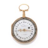 VAUCHEZ à PARIS VERS 1780, Petite montre de poche en or d'époque Louis XVI avec répétition des