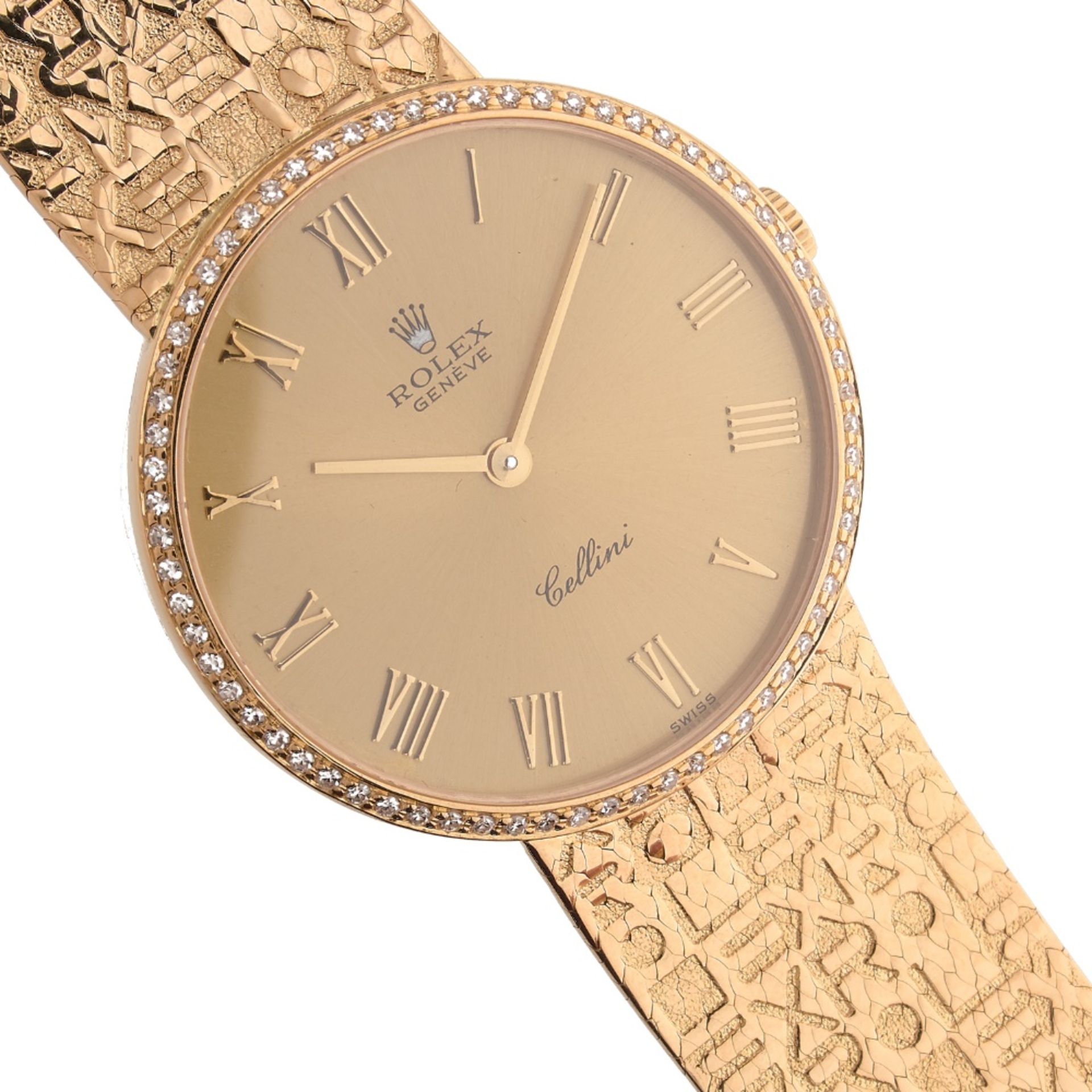 ROLEX CELLINI JUBILEE REF - 5134/8, VERS 1988. Montre bracelet en or jaune 18K. BOITIER : rond - Image 2 of 2