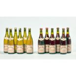6 bouteilles ARBOIS PUPILLIN, Blanc Domaine Overnoy Houillon 2001 2 collerettes millésimes abimées