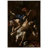 PASQUALE CHIESA (ARTISTE GENOIS ACTIF A ROME VERS 1645-1651) LE MARTYRE DE SAINT BARTHELEMY Toile