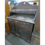 19TH CENTURY PINE DRESSER WITH GALLERY BACK,