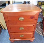 PINE CHEST OF 3 DRAWERS,