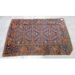 MIDDLE EASTERN BLUE & RED PATTERN RUG 200CM x 130CM