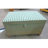 OVERSTUFFED PINE LINEN BOX 45CM TALL X 75CM WIDE