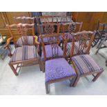 SET OF 8 EARLY 20TH CENTURY MAHOGANY CHAIRS INCLUDING ONE ARM CHAIR