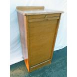 OAK TAMBOUR FILING CABINET WITH FALL FRONT Condition Report: Width: 48.5cm.