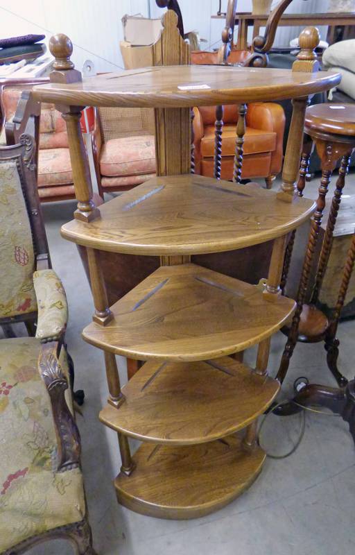 ERCOL ELM 5 TIER WHATNOT 126 CM TALL