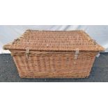 WICKER HAMPER WITH 2 ROPE WORK HANDLES LENGTH 77 CMS