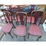 SET OF 6 THONET BENTWOOD HAND CHAIRS